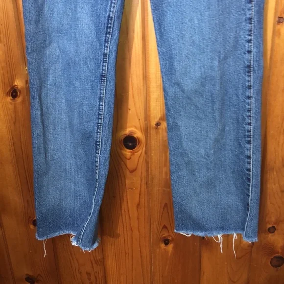 Wrangler cash cowgirl cut jeans raw hem size 7/8x34 western rodeo wranglers jean - Picture 4 of 9